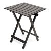 SUNNYFEEL Folding Camping Table - Lightweight Aluminum Portable Picnic Table, 18.5x18.5x24.5 Inch for Cooking, Beach, Hiking, Travel, Fishing, BBQ